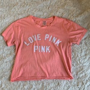 Pink Victoria’s Secret crop top